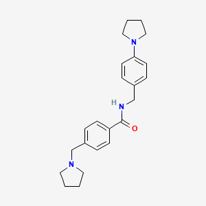 molecular formula C23H29N3O B4567583 N-[4-(1-pyrrolidinyl)benzyl]-4-(1-pyrrolidinylmethyl)benzamide 