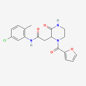 molecular formula C18H18ClN3O4 B4567589 N-(5-chloro-2-methylphenyl)-2-[1-(furan-2-ylcarbonyl)-3-oxopiperazin-2-yl]acetamide 