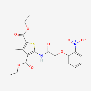 molecular formula C19H20N2O8S B4567612 diethyl 3-methyl-5-{[(2-nitrophenoxy)acetyl]amino}-2,4-thiophenedicarboxylate 