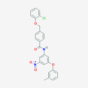 molecular formula C27H21ClN2O5 B456795 4-[(2-chlorophenoxy)methyl]-N-[3-(3-methylphenoxy)-5-nitrophenyl]benzamide 