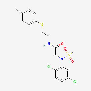 molecular formula C18H20Cl2N2O3S2 B4567978 N~2~-(2,5-dichlorophenyl)-N-{2-[(4-methylphenyl)sulfanyl]ethyl}-N~2~-(methylsulfonyl)glycinamide 