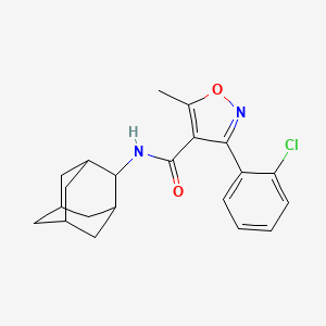 molecular formula C21H23ClN2O2 B4568003 N-(ADAMANTAN-2-YL)-3-(2-CHLOROPHENYL)-5-METHYL-12-OXAZOLE-4-CARBOXAMIDE 