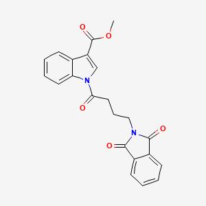 molecular formula C22H18N2O5 B4568028 methyl 1-[4-(1,3-dioxo-1,3-dihydro-2H-isoindol-2-yl)butanoyl]-1H-indole-3-carboxylate 