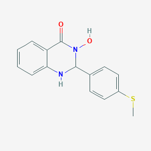 molecular formula C15H14N2O2S B456814 3-hydroxy-2-[4-(methylsulfanyl)phenyl]-2,3-dihydro-4(1H)-quinazolinone 
