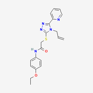 molecular formula C20H21N5O2S B4568163 N-(4-ethoxyphenyl)-2-{[4-(prop-2-en-1-yl)-5-(pyridin-2-yl)-4H-1,2,4-triazol-3-yl]sulfanyl}acetamide CAS No. 577986-73-3