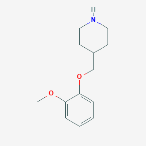 molecular formula C13H19NO2 B045683 4-[(2-Methoxyphenoxy)methyl]piperidine CAS No. 63608-36-6