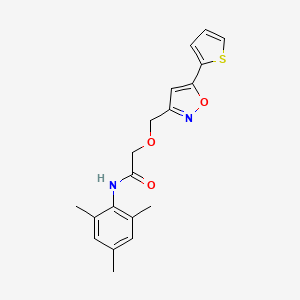 molecular formula C19H20N2O3S B4568301 N-mesityl-2-{[5-(2-thienyl)-3-isoxazolyl]methoxy}acetamide 
