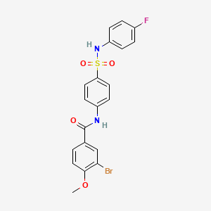 B4568324 3-bromo-N-(4-{[(4-fluorophenyl)amino]sulfonyl}phenyl)-4-methoxybenzamide CAS No. 356550-42-0