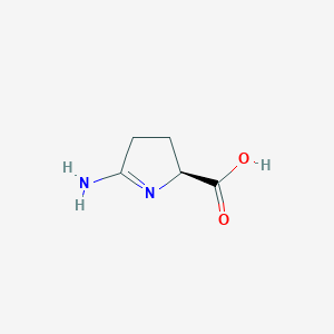 molecular formula C5H8N2O2 B045684 (S)-5-Amino-3,4-dihydro-2H-pyrrole-2-carboxylic acid CAS No. 111631-17-5