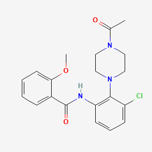 molecular formula C20H22ClN3O3 B4568618 N-[2-(4-acetylpiperazin-1-yl)-3-chlorophenyl]-2-methoxybenzamide 