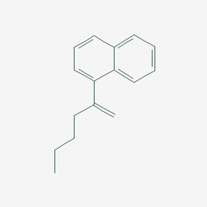 molecular formula C16H18 B045689 1-(Hex-1-EN-2-YL)naphthalene CAS No. 118319-43-0