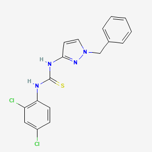 molecular formula C17H14Cl2N4S B4569063 N-(1-benzyl-1H-pyrazol-3-yl)-N'-(2,4-dichlorophenyl)thiourea 