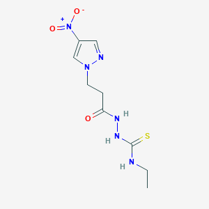 molecular formula C9H14N6O3S B456920 N-ETHYL-2-[3-(4-NITRO-1H-PYRAZOL-1-YL)PROPANOYL]-1-HYDRAZINECARBOTHIOAMIDE 