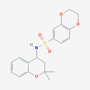 B4569443 N-(2,2-dimethyl-3,4-dihydro-2H-chromen-4-yl)-2,3-dihydro-1,4-benzodioxine-6-sulfonamide CAS No. 932162-84-0