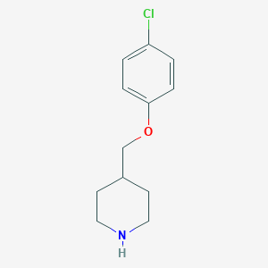 molecular formula C12H16ClNO B045695 4-(4-Chloro-phenoxymethyl)-piperidine CAS No. 63608-33-3