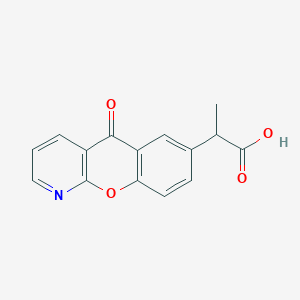 molecular formula C15H11NO4 B045702 2-(5-oxo-5H-chromeno[2,3-b]pyridin-7-yl)propanoic acid CAS No. 52549-19-6