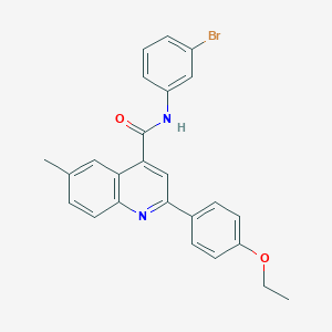 molecular formula C25H21BrN2O2 B457044 N-(3-bromophenyl)-2-(4-ethoxyphenyl)-6-methylquinoline-4-carboxamide 