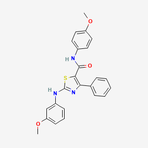 molecular formula C24H21N3O3S B4570771 N-(4-methoxyphenyl)-2-[(3-methoxyphenyl)amino]-4-phenyl-1,3-thiazole-5-carboxamide 