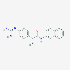 molecular formula C19H19N5O B045727 Guanidinophenylglycine-2-naphthylamide CAS No. 115087-92-8
