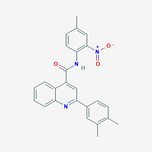 molecular formula C25H21N3O3 B457288 2-(3,4-dimethylphenyl)-N-(4-methyl-2-nitrophenyl)quinoline-4-carboxamide 