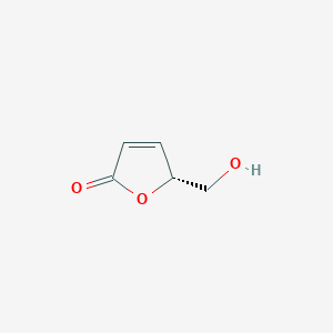 molecular formula C5H6O3 B045734 (2R)-2-(hydroxymethyl)-2H-furan-5-one CAS No. 112837-17-9