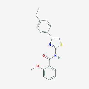 molecular formula C19H18N2O2S B457378 N-[4-(4-ethylphenyl)-1,3-thiazol-2-yl]-2-methoxybenzamide 