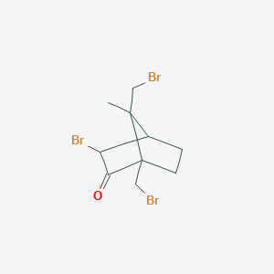 molecular formula C10H13Br3O B045738 3-Bromo-1,7-bis(bromomethyl)-7-methylbicyclo[2.2.1]heptan-2-one CAS No. 115887-80-4