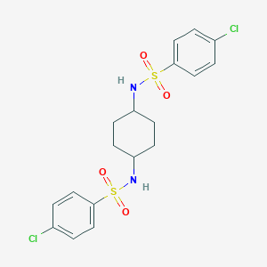 molecular formula C18H20Cl2N2O4S2 B457423 N,N'-cyclohexane-1,4-diylbis(4-chlorobenzenesulfonamide) 