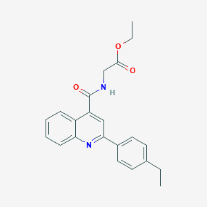 molecular formula C22H22N2O3 B457445 ETHYL 2-({[2-(4-ETHYLPHENYL)-4-QUINOLYL]CARBONYL}AMINO)ACETATE 