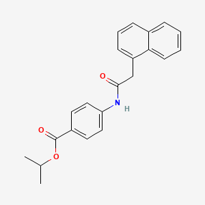 molecular formula C22H21NO3 B4574821 Propan-2-yl 4-[(2-naphthalen-1-ylacetyl)amino]benzoate 