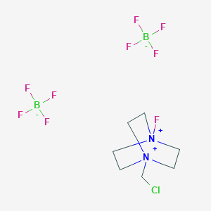 molecular formula C7H14B2ClF9N2 B045749 1-Chloromethyl-4-fluoro-1,4-diazoniabicyclo[2.2.2]octane bis(tetrafluoroborate) CAS No. 140681-55-6