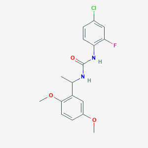 molecular formula C17H18ClFN2O3 B4574952 N-(4-chloro-2-fluorophenyl)-N'-[1-(2,5-dimethoxyphenyl)ethyl]urea 