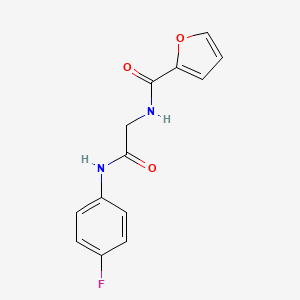 molecular formula C13H11FN2O3 B4574988 N-{2-[(4-fluorophenyl)amino]-2-oxoethyl}-2-furamide 