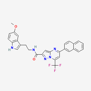 molecular formula C29H22F3N5O2 B4574996 N-[2-(5-methoxy-1H-indol-3-yl)ethyl]-5-(2-naphthyl)-7-(trifluoromethyl)pyrazolo[1,5-a]pyrimidine-2-carboxamide 