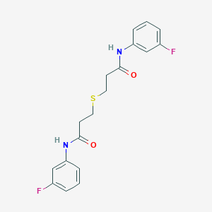molecular formula C18H18F2N2O2S B457503 N-(3-FLUOROPHENYL)-3-({2-[(3-FLUOROPHENYL)CARBAMOYL]ETHYL}SULFANYL)PROPANAMIDE 