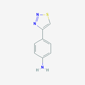 molecular formula C8H7N3S B045751 4-(1,2,3-Thiadiazol-4-yl)aniline CAS No. 121180-51-6
