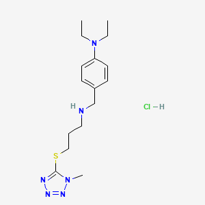 molecular formula C16H27ClN6S B4575169 N,N-diethyl-4-[({3-[(1-methyl-1H-tetrazol-5-yl)thio]propyl}amino)methyl]aniline hydrochloride 