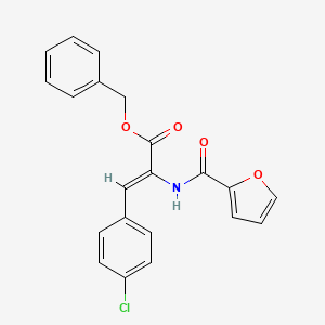 molecular formula C21H16ClNO4 B4575221 benzyl (Z)-3-(4-chlorophenyl)-2-(furan-2-carbonylamino)prop-2-enoate 