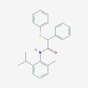 molecular formula C24H25NOS B457526 N-[2-methyl-6-(propan-2-yl)phenyl]-2-phenyl-2-(phenylsulfanyl)acetamide 