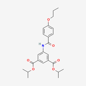 molecular formula C24H29NO6 B4575293 diisopropyl 5-[(4-propoxybenzoyl)amino]isophthalate 
