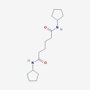 molecular formula C16H28N2O2 B457534 N,N'-dicyclopentylhexanediamide 