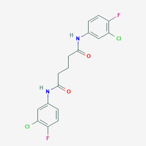 molecular formula C17H14Cl2F2N2O2 B457537 N,N'-bis(3-chloro-4-fluorophenyl)pentanediamide 