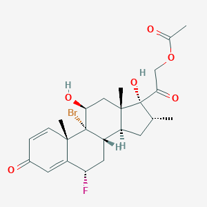 molecular formula C24H30BrFO6 B045754 9-Bromo-6alpha-fluoro-11beta,17,21-trihydroxy-16alpha-methylpregna-1,4-diene-3,20-dione 21-acetate CAS No. 1997-73-5