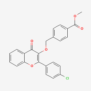 molecular formula C24H17ClO5 B4575412 methyl 4-({[2-(4-chlorophenyl)-4-oxo-4H-chromen-3-yl]oxy}methyl)benzoate 