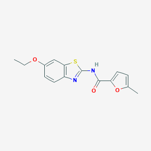 molecular formula C15H14N2O3S B457546 N-(6-ethoxy-1,3-benzothiazol-2-yl)-5-methylfuran-2-carboxamide 