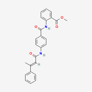 molecular formula C25H22N2O4 B4575474 methyl 2-({4-[(3-phenyl-2-butenoyl)amino]benzoyl}amino)benzoate 