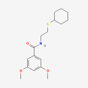 molecular formula C17H25NO3S B4575642 N-[2-(cyclohexylsulfanyl)ethyl]-3,5-dimethoxybenzamide 