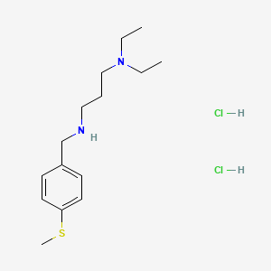molecular formula C15H28Cl2N2S B4575710 N,N-diethyl-N'-[4-(methylthio)benzyl]-1,3-propanediamine dihydrochloride 