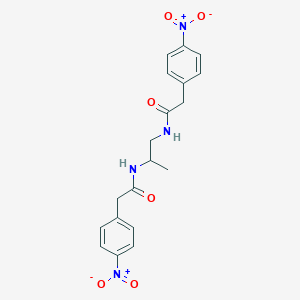 molecular formula C19H20N4O6 B457576 N-(1-METHYL-2-{[2-(4-NITROPHENYL)ACETYL]AMINO}ETHYL)-2-(4-NITROPHENYL)ACETAMIDE 