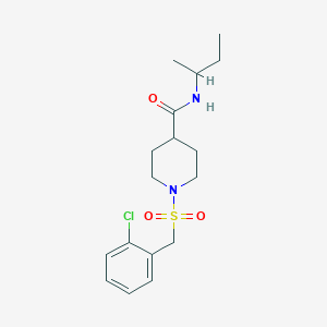 molecular formula C17H25ClN2O3S B4575770 N-(BUTAN-2-YL)-1-[(2-CHLOROPHENYL)METHANESULFONYL]PIPERIDINE-4-CARBOXAMIDE 